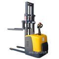 Forklift Stacker Pallet Elektrik Penuh Dengan Bateri Mengecas